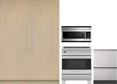 5 Piece Package Includes Refrigerator, Freezer, Range, Microwave And Dishwasher